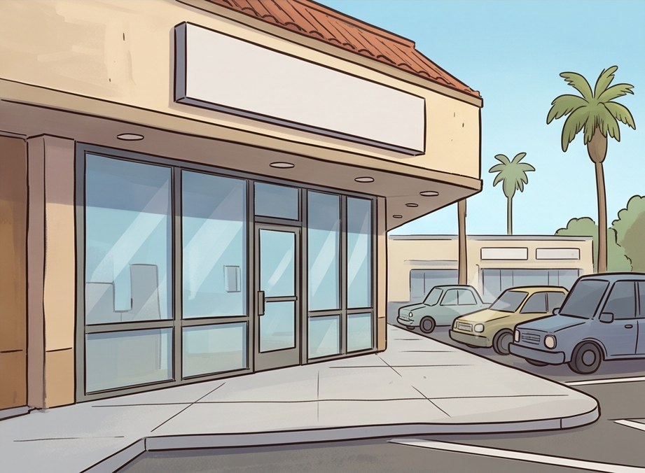 Storefront of a local card and hobby shop